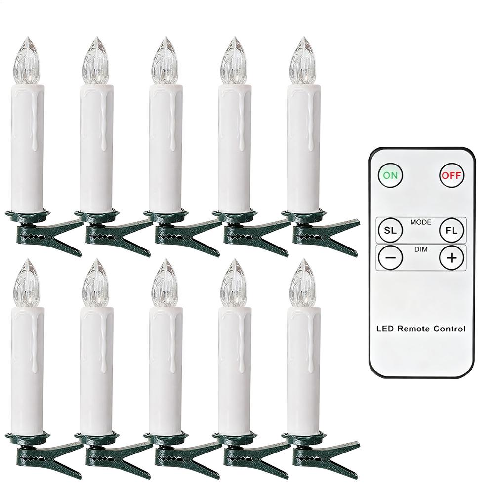 

Battery Taper Candles Adjustable Safe Flickering Decor Flameless Taper Candles for Indoor Outdoor Home Window Lawn Birthday