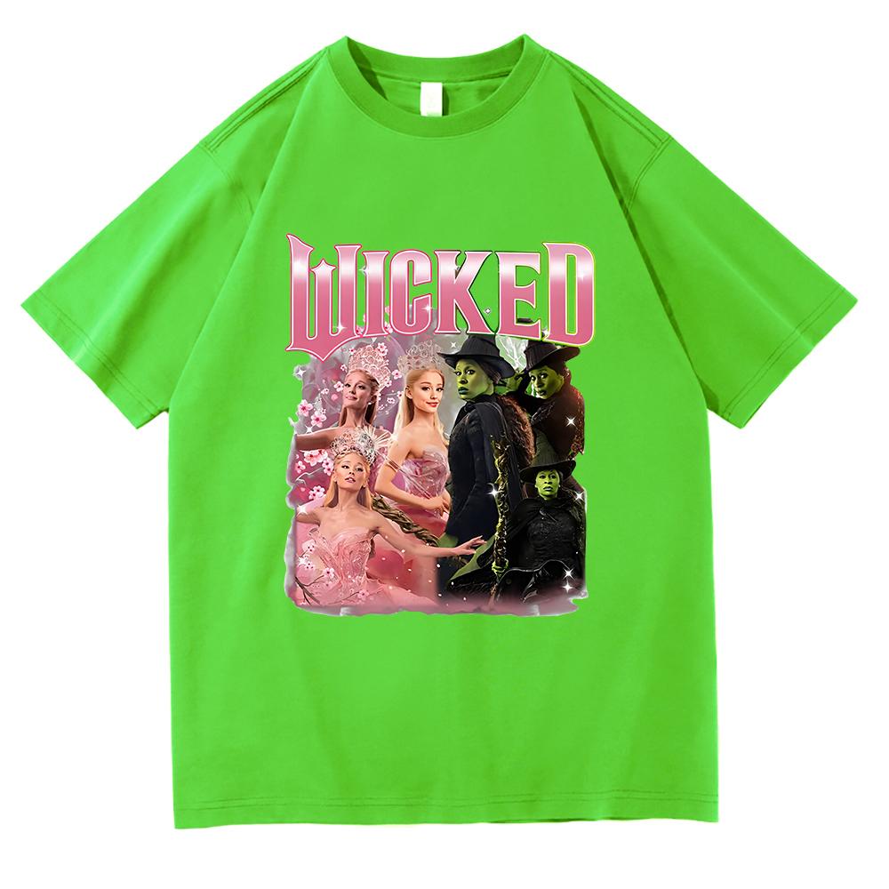 2025 MovieWicked for Good T Shirt Retro WomenUnisex Clothing Cotton Clothes Graphic Tops for Lover Gifts Hight Quality T Shirts