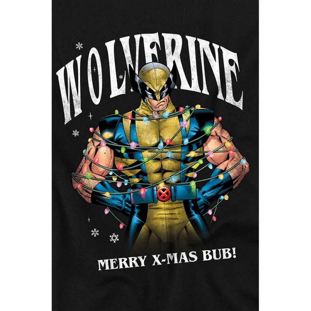 Marvel Womens/Ladies Merry Xmas Bub! Wolverine Long-Sleeved T-Shirt