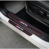 4pcs Sport Style Car Door Scuff Sill Cover Panel Step Protector Rubber Guard Pad