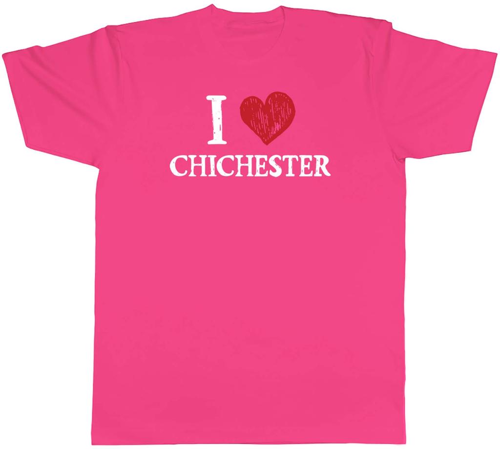 I Love Chichester Unisexs TShirt West Sussex Historic Love Heart Tee Gift