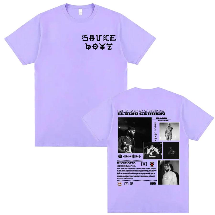 Rapper Eladio Carrion Album Cover T Shirts Men Womens Clothing Hip Hop Style Vintage T Shirt Casual Cotton High Quality Tshirt