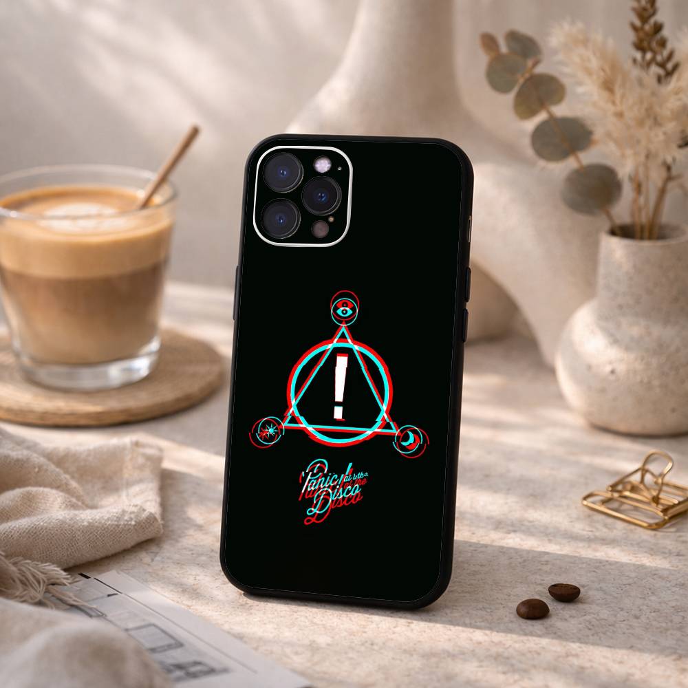 P-Panic At T-The D-Disco Phone Case For iPhone17 16 15 14 13 12 11 Pro Max Plus,5G Soft Black Case