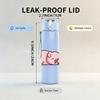 1PC Sleepy Pink Pig Cute Cartoon Print 750ml Color Plastic Sports Water Bottle Leakproof Flip Straw Lid Suitable for Sports Office Home Use