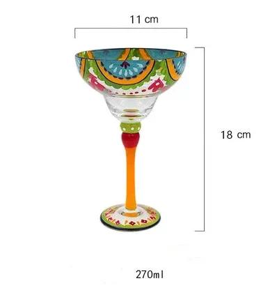 Handmade Colored Drawing Cocktail Cup Europe Goblet Cup Champagne Cup Wine Glasses Bar Party Home Drink Ware Wedding Gifts