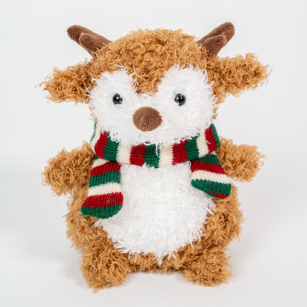 

Новый Рождественский Шарф Олень Мультяшная Плюшевая Игрушка Рождественская Атмосфера Украшения Праздничный Подарок Дети Спят: 18cm
