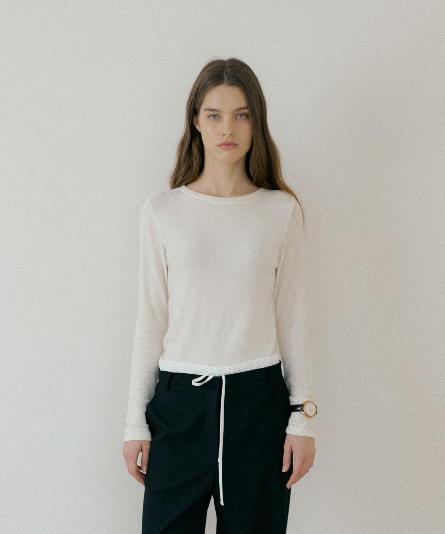The Penny Wool Soft Round Tee - 2Color Black/Free