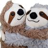 Pet Plush Toy Sloth Shape Bite-Resistant Plush Dog Chew Toy with Built-in Sound Device Soft Interactive Stress Relief Toy