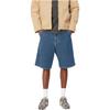 Carhartt WIP Solid Color Loose Fit Denim Shorts Men Shorts Blue I033333-01-06