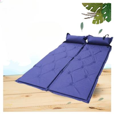 Samostatnou nafukovací podložku na spaní lze spojit pro kempování, kempování, piknik, dvojitý automatický nafukovací polštář odolný proti vlhkosti