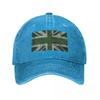 Green Distressed Union Jack Baseball Cap Hats On Offer Sunscreen Unique Hats Western Hat Designer Unisex Womens