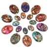 2pcs/lot Natural Stone Cabochon Colorful Imperial Jasper Oval Beads Gemstone Cabochon For DIY Necklace Rings Jewelry Accessories