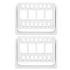 2pcs 16 Holes Nail Drill Bits Display Holders Stand Nail Grinding Head Storage BoxWhite