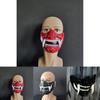Djävulskrigare Hannya Halvansikte Latexmask Halloween Kostymrekvisita Skräckinjagande Cosplayrekvisita