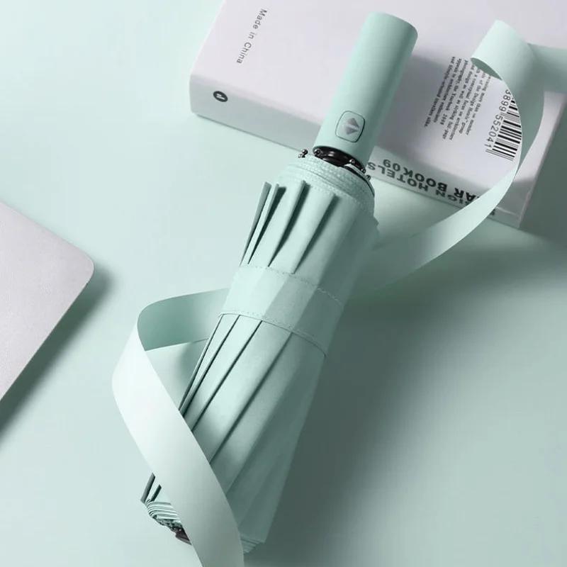 12 Speichen Morandi Vollautomatischer Schirm Schwarzleim Sonnenschutz Sonnenschirm Plus Sonnenschirm Großhandel