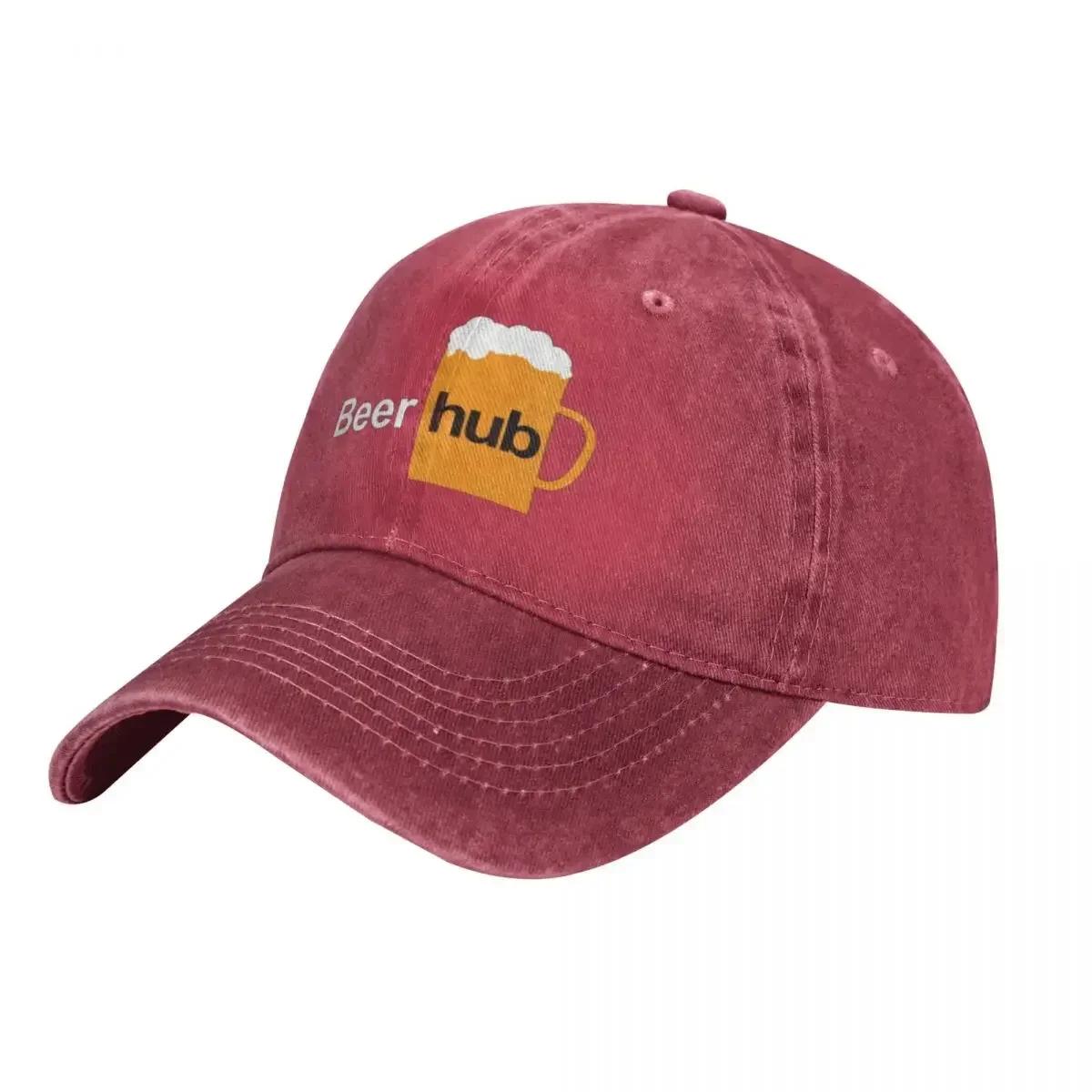 

BeerHub Baseball Cap Fashion Logo Vintage Unisex Washed Trucker Hat Casual Print University Snapback Cap Birthday Gift One Size