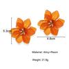 Charm Oversized Flower Stud Earrings for Women Fashion Party Jewelry