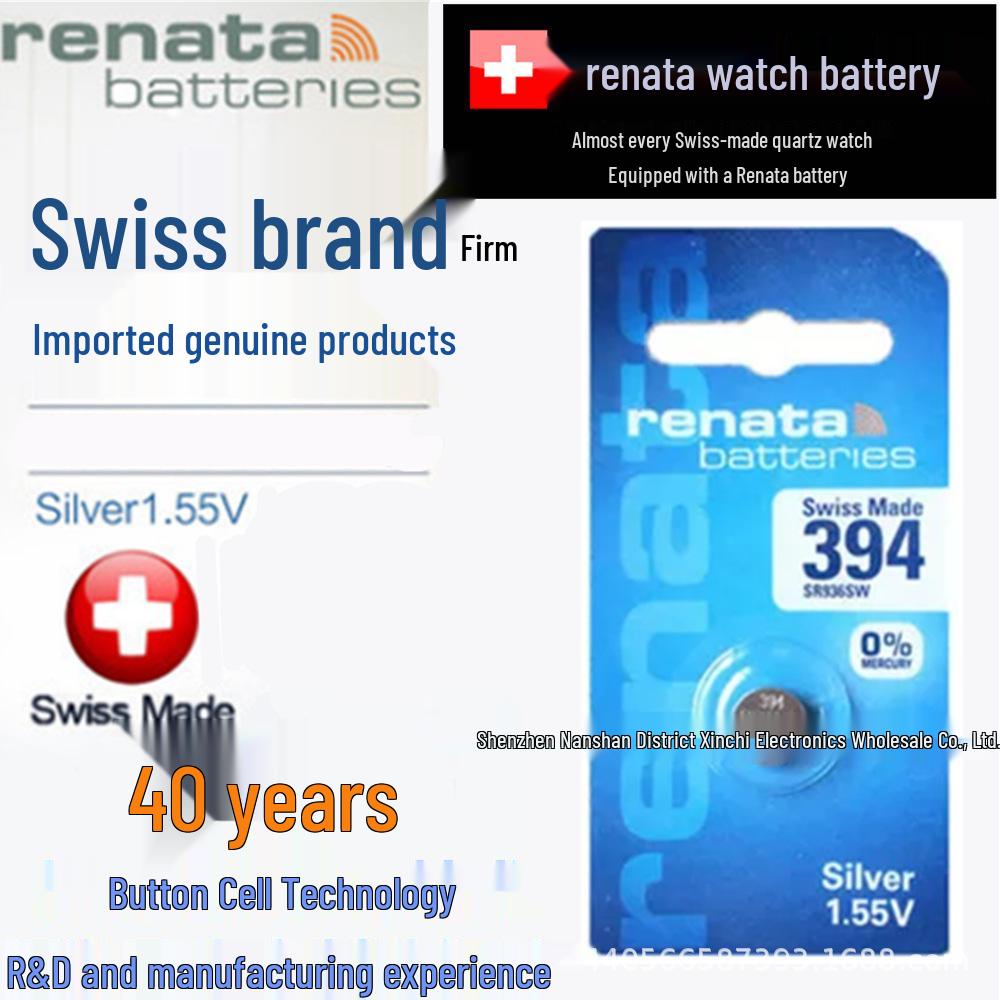 Renata SR936SW Watch Battery 394 for Rossini, Fiyta, Tianwang, Ebo, SWATCH Watches