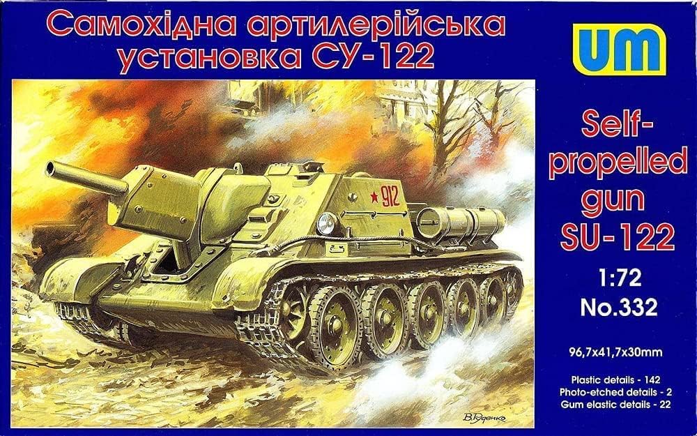 Unimodel 1/72 scale Soviet SU-122 Self-Propelled Howitzer Plastic Model Kit UU72332