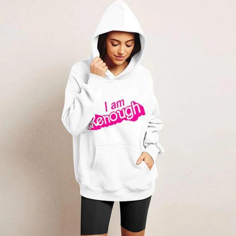 Women Barbiecore Movie Kenough Sweatshirts Men Fashion Graphic Printed Harajuku Streetwear Hooded Pullovers