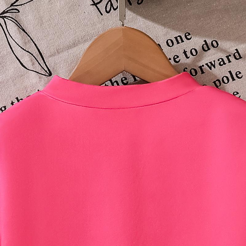 Girls' Suit Children's Wear Autumn New American Style Western-style Alphanumeric Print Long Sleeve Top Half Skirt