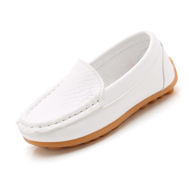 Hotestnewestchildren'S Shoes Pu Beef Tendon Soft Bottom Nonslip Comfortable Boys Girls Slipon Shoes Light Leather Shoes Wholesale