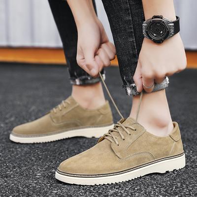 Modne buty męskie ze skóry naturalnej w stylu vintage, uniwersalne, męskie buty codzienne, obuwie sznurowane, ręcznie robione męskie trampki casualowe, wygodne płaskie buty