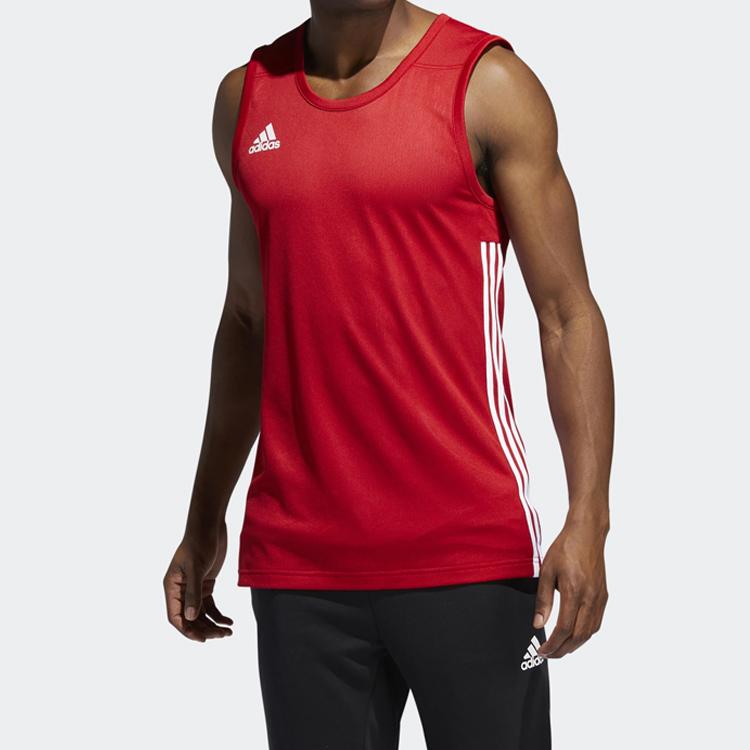 Adidas Knitted Reversible Breathable Basketball Vest Men Tops Red DY6595