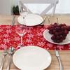 New Year Home Dec Ration Xmas Table Flag Holiday For Dining Tables Snow Printed Xmas Decor