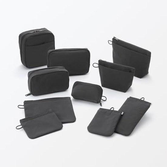 Muji Wrinkle Nylon Large Opening Pouch M