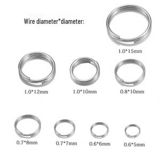 DIY Schmuck Metall Schlüsselring Set: 4-20mm Flache Doppel-Eisenringe für Ohrringe.