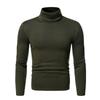 Maglione da uomo in tinta unita con collo alto in velluto, maglione autunnale e invernale, maglione in pile da uomo
