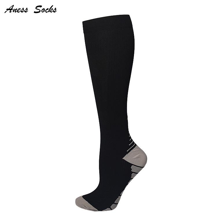 Women's Beautiful Compression Sports Socks for Yoga, Marathon, and Running - Elastic Calf-High Design