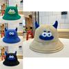 Niedlicher Cartoon Fischerhut für Damen Lustiges Großmaul-Design Frühling Sommer Eltern-Kind Sonnenschutz Sonnenhut Trendig und entzückend Grün
