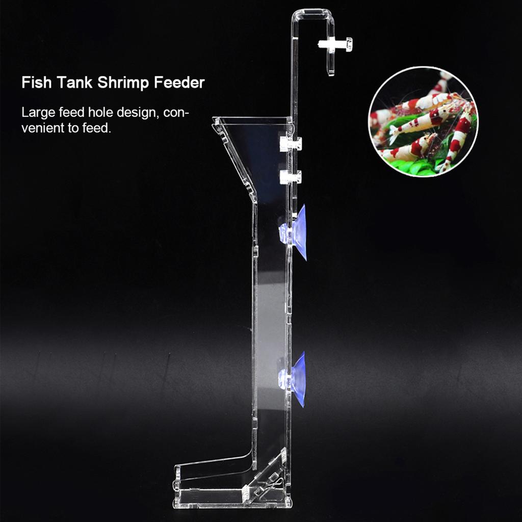 Mini Acrylic Fish Shrimp Food Sunken Feeder Granules Diet Feeding Tube Accessory for Aquarium