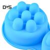 Niezawierająca BPA forma silikonowa wielokrotnego użytku, praktyczna okrągła forma do robienia mydła do masażu