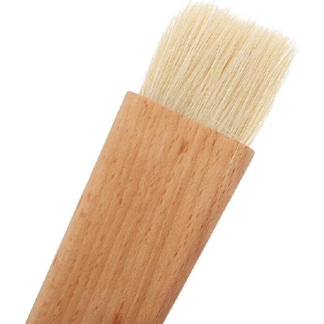 Fdit Dřevěný grilovací kartáč Olejovací mašlovačka Pečicí kartáč Olej Omáčka Máslo Kuchyňské náčiní(Plochá rukojeť)