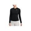 Nike Dri-FIT UV Victory Sun Protection Quick-Dry Long Sleeve Golf Shirt Women Tops Black White DH2069-010