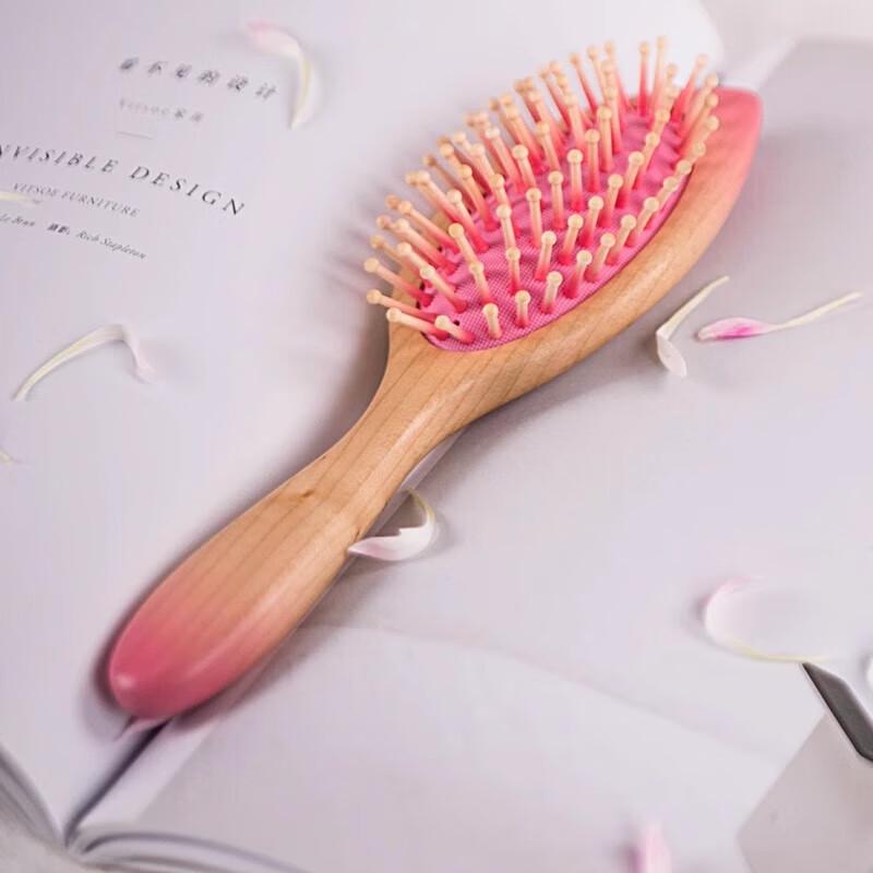 Tan Mujiang Peach Blossom Cushion Comb Gift Set
