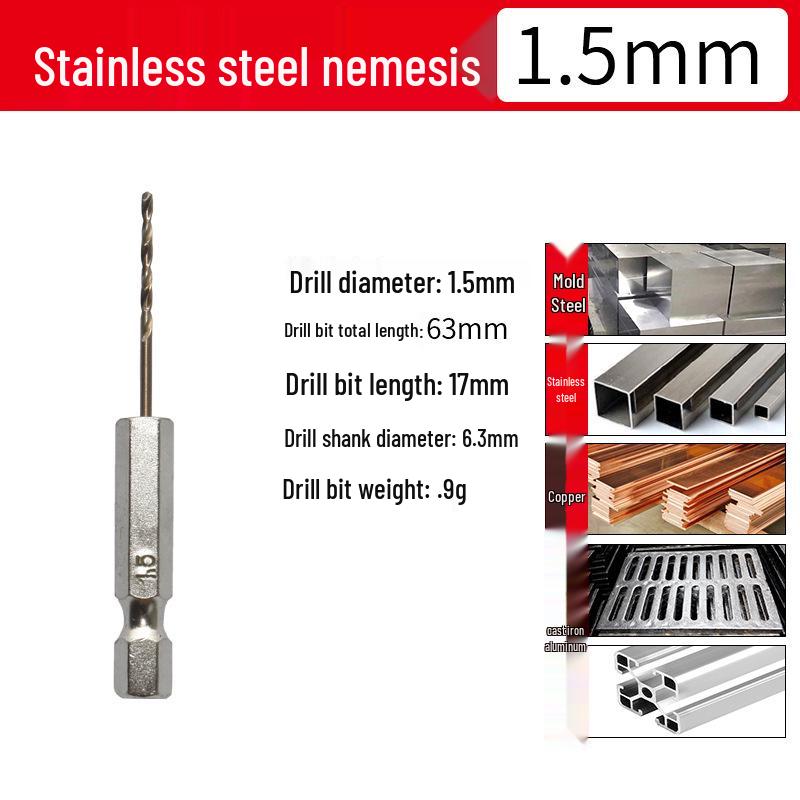 

Высокотвердое кобальтовое спиральное сверло с шестигранным хвостовиком для нержавеющей стали