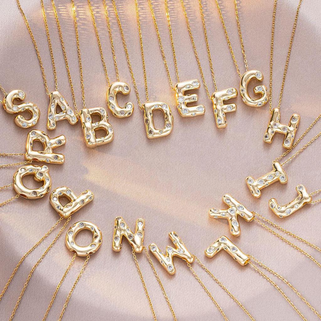 Women's Colorful English Alphabet Necklace - Simple & Trendy Design in Titanium Steel