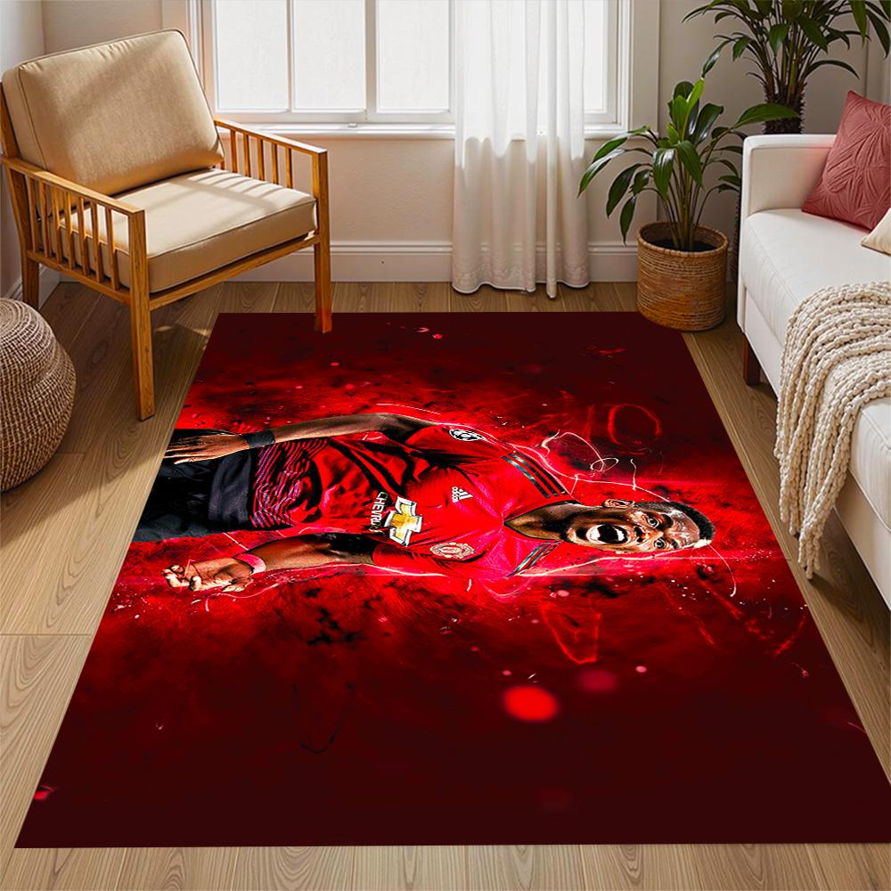Pogba's Jersey Area Rug Design for Game Room Playrooms Dormitory Entryway Anti-slip Rug Office home decor Gift for Festivals
