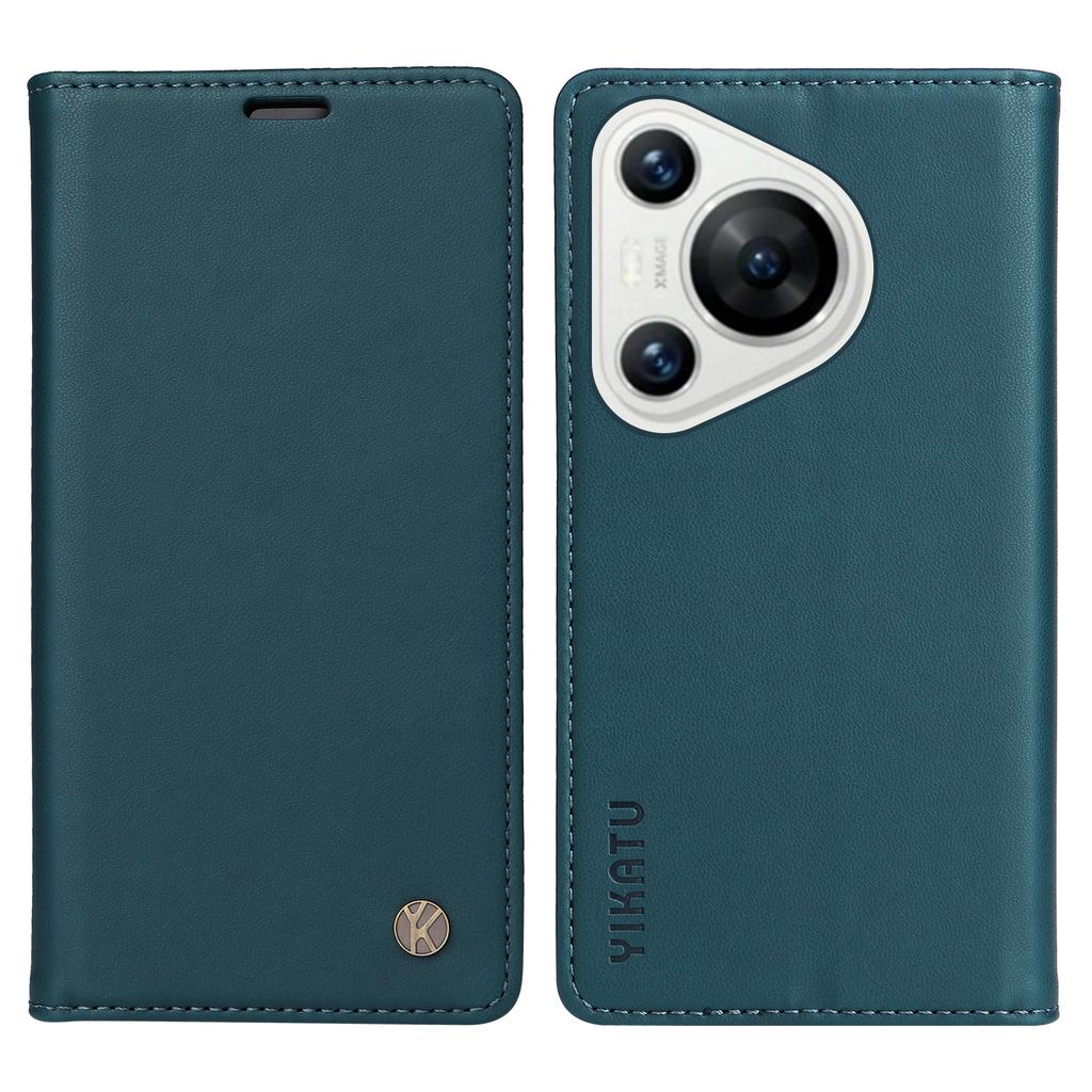 YIKATU YK-001 For Huawei Pura 70 Case Leather Phone Cover Card Slot Stand Strong Magnetic