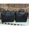 Große Motorradtasche 2 Seiten Vintage Leder Beide Satteltaschen (2 Schwarze Tasche)