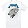 2026 Star Wars Mash-up - Millennium Falcon Poster Pattern Design for Children's Clothing T-shirt. Comfortable High-quality