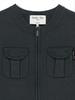 [Matinkim] Pocket Washed Knit Vest in Charcoal