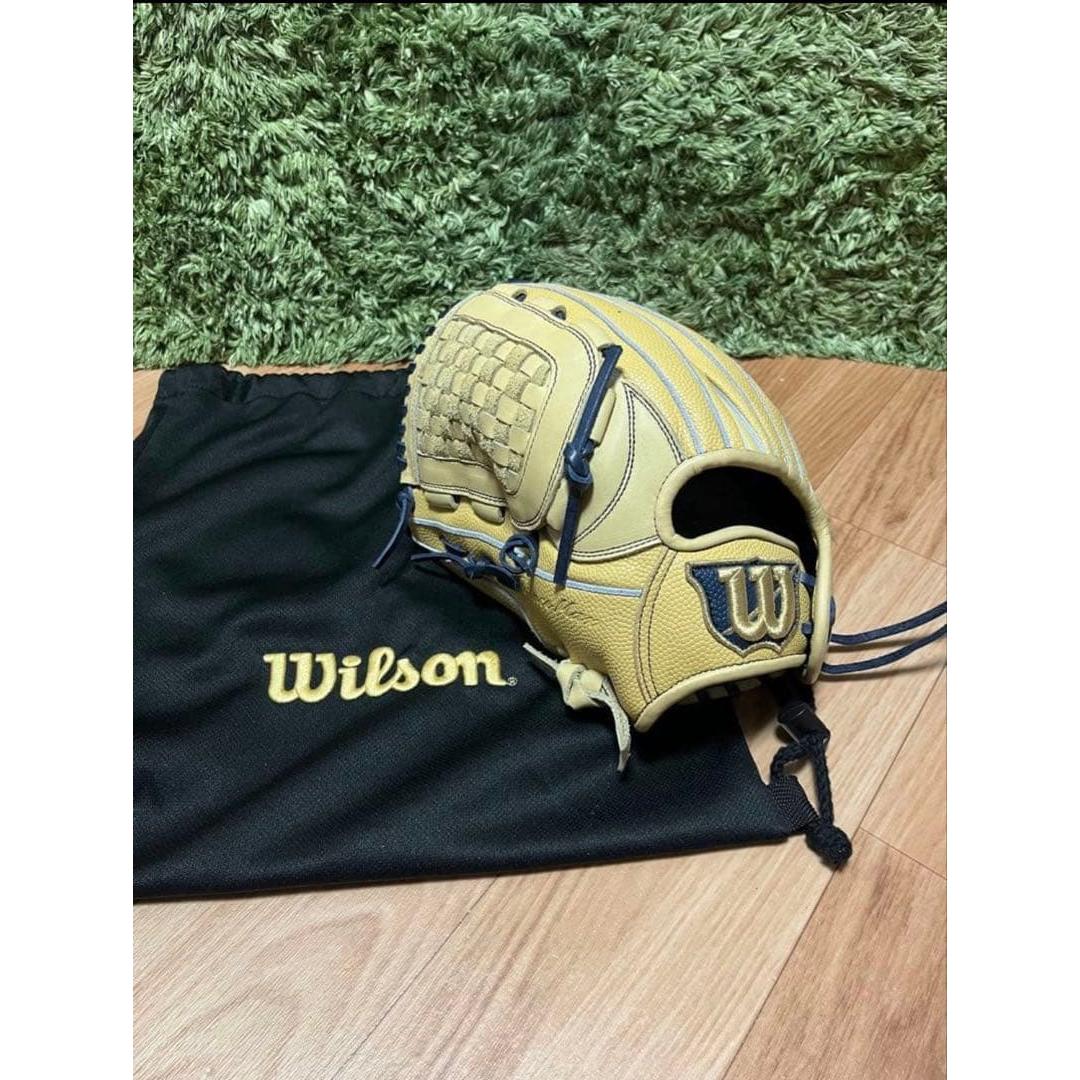 Used Wilson D-MAX Softball Boys Glove DJ Type Camel SS Left Throw Hardball Modified