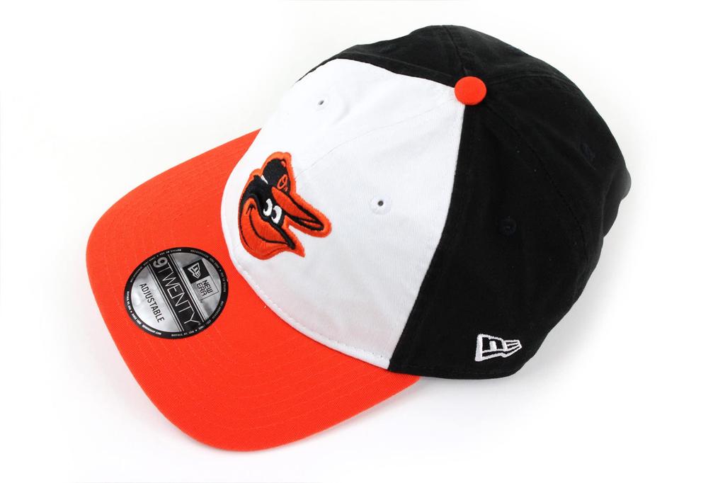 New Era 9TWENTY MLB Baltimore Orioles Cap in White/Orange