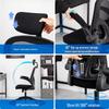 Ergonomic Home Office Chair with Comfortable Backrest and Seat for Long Sitting