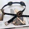 Retro Belt Big Accessories Super Cool Wide Belt Outer With Jeans Spice Girl Wears Belt Black